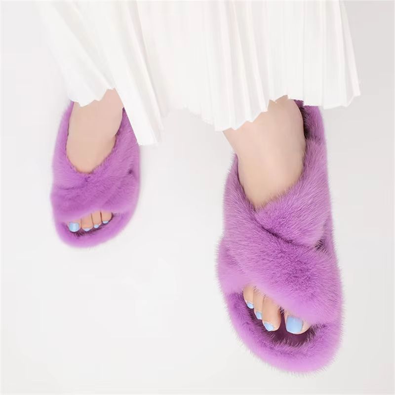 Mink Fur Slippers For Women Sh - Crossfit Outdoor recension och pris